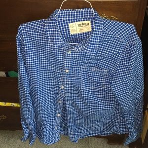 Men's Checkered Casual Button Up